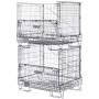 Pojemnik siatkowy gitterbox Mega-M 120x90x102 cm kosz metalowy składany kreuj swój biznes z Wyposażenie sklepów i instytucji  - Kreuj swój biznes z 4store.pl