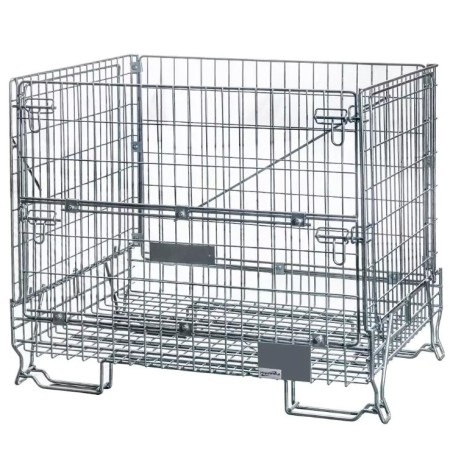 Pojemnik siatkowy gitterbox Mega-M 120x90x102 cm kosz metalowy składany kreuj swój biznes z Wyposażenie sklepów i instytucji  - Kreuj swój biznes z 4store.pl