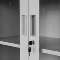 Szafa biurowa metalowa Mega-M WENUS - zamek z kluczykami i uchwyty przeszklonych drzwi
