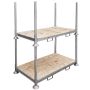 Manurack Duży Mega-M 202,5x118x31cm ocynk z podstawą ze sklejki kreuj swój biznes z Wyposażenie sklepów i instytucji  - Kreuj swój biznes z 4store.pl