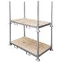 Manurack Duży Mega-M 202,5x118x31cm ocynk z podstawą ze sklejki kreuj swój biznes z Wyposażenie sklepów i instytucji  - Kreuj swój biznes z 4store.pl
