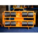 Platforma transportowa 12000R-08SW 12T - widok z góry na rolki i uchwyt
