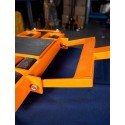 Platforma transportowa 12000R-08SW - uchwyt holowniczy i rolki z gumową płytą