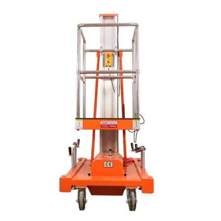Podnośnik koszowy teleskopowy GTWY4-125, udźwig 125kg, wysokość podnoszenia 4M, 230V/50HZ kreuj swój biznes z Wyposażenie sklepów i instytucji  - Kreuj swój biznes z 4store.pl