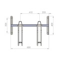Stojak na rowery RAD-2 Premium - rysunek techniczny z wymiarami