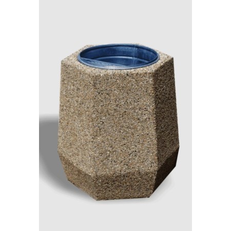 Kosz betonowy sześciokątny 40L Betonita 130 kreuj swój biznes z Wyposażenie sklepów i instytucji  - Kreuj swój biznes z 4store.pl