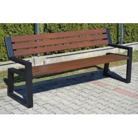 Ławka stalowa z oparciem Irys