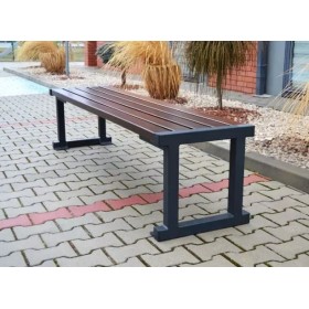 Ławka stalowa bez oparcia Goździk