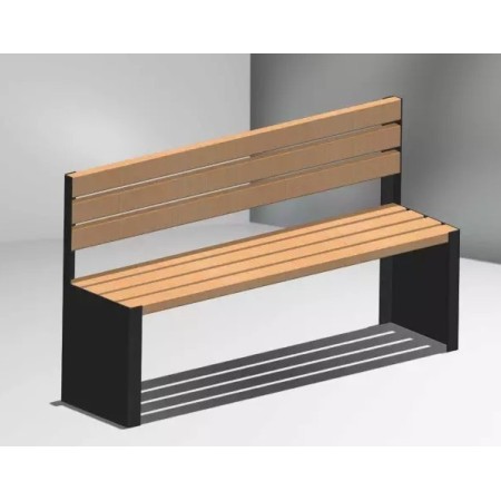 Ławka parkowa z oparciem Lilia kreuj swój biznes z Wyposażenie sklepów i instytucji  - Kreuj swój biznes z 4store.pl