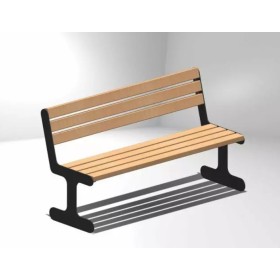 Ławka parkowa z oparciem Chryzantema