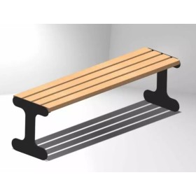 Ławka parkowa bez oparcia Chryzantema