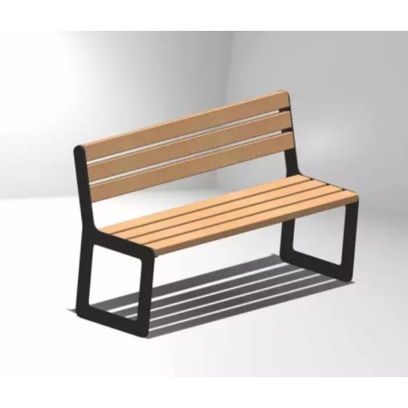 Ławka parkowa z oparciem Fiołek kreuj swój biznes z Wyposażenie sklepów i instytucji  - Kreuj swój biznes z 4store.pl