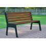 Ławka stalowa miejska z oparciem Frezja kreuj swój biznes z Wyposażenie sklepów i instytucji  - Kreuj swój biznes z 4store.pl