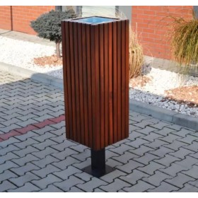 Kosz uliczny na słupku Dalia