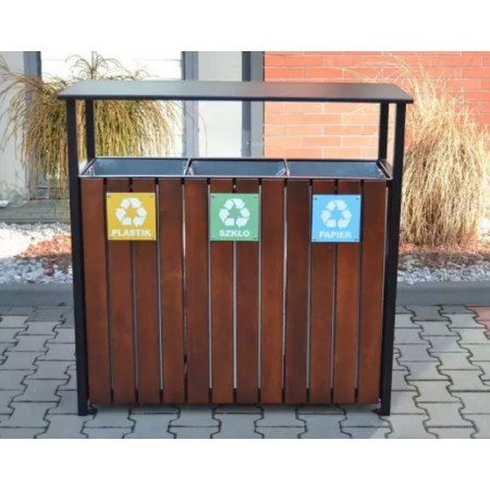 Kosz do segregacji Macierzanka 3x75L kreuj swój biznes z Wyposażenie sklepów i instytucji  - Kreuj swój biznes z 4store.pl