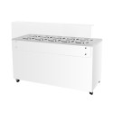 Dystrybutor do lodów, witryna do lodów, konserwator, retro, 10 tub, okrągłe kuwety, 1503x670x895 mm, GELATO POZETTI 10