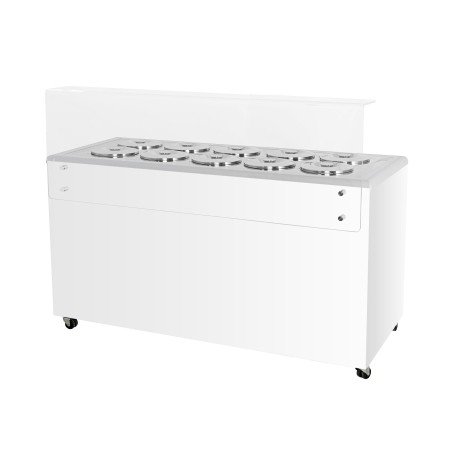 Dystrybutor do lodów, witryna do lodów, konserwator, retro, 10 tub, okrągłe kuwety, 1503x670x895 mm, GELATO POZETTI 10 kreuj swój biznes z Wyposażenie sklepów i instytucji  - Kreuj swój biznes z 4store.pl