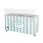 Dystrybutor do lodów, witryna do lodów, konserwator, retro, 10 tub, okrągłe kuwety, 1503x670x895 mm, GELATO POZETTI 10 OLIVE kreuj swój biznes z Wyposażenie sklepów i instytucji  - Kreuj swój biznes z 4store.pl