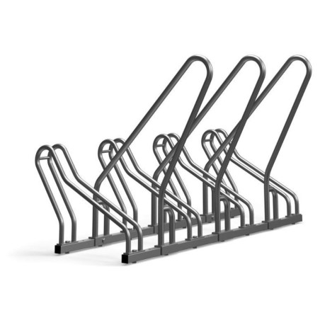 Stojak na rowery CROSS-4 inox - widok z boku pod kątem