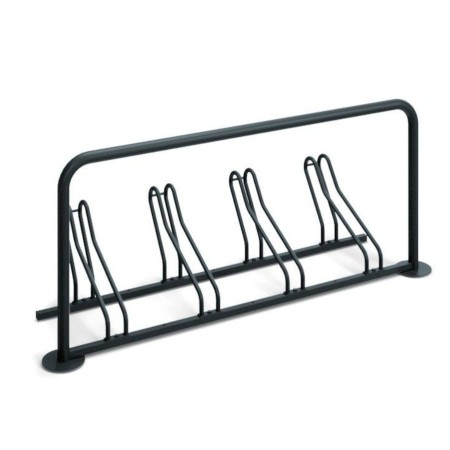 Stojak na rowery CROSS-4 z barierą U kreuj swój biznes z Wyposażenie sklepów i instytucji  - Kreuj swój biznes z 4store.pl