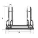 Stojak na rowery RAD-2 - rysunek techniczny z wymiarami