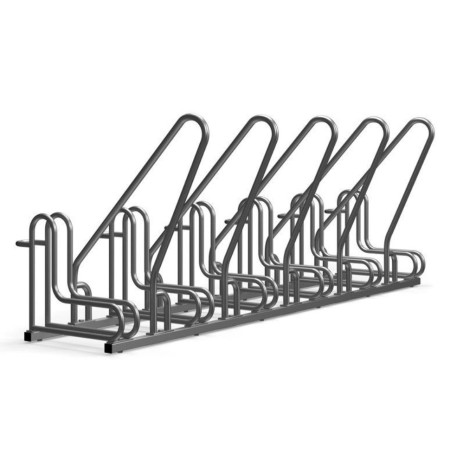 Stojak na rowery RAD-6 z barierką inox kreuj swój biznes z Wyposażenie sklepów i instytucji  - Kreuj swój biznes z 4store.pl