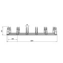 Stojak na rowery SMILE-6 inox - rysunek techniczny z wymiarami