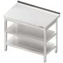 Stół przyścienny z 2-ma półkami 1400x600x850 mm skręcany Stalgast Sp. z o.o. Stoły nierdzewne - 4store.pl