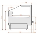 Lada chłodnicza LCT Tucana 02 - rysunek techniczny z wymiarami, widok z boku