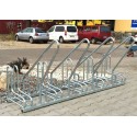 Stojak na rowery RAD-6 z barierką Krajowy Stojaki na rowery - 4store.pl