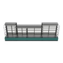 Witryna cukiernicza Carolina 1360 ZZ - widok z przodu, zestaw modułów z półkami