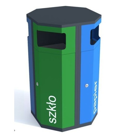 Kosz do segregacji odpadów Solaris 4 komory kreuj swój biznes z Wyposażenie sklepów i instytucji  - Kreuj swój biznes z 4store.pl