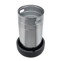 Kosz uliczny 70l TWIST - metalowy wkład wewnętrzny z uchwytami w czarnej podstawie