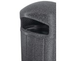 Kosz uliczny plastikowy 70 l TWIST - otwór wrzutowy z bliska