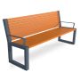 Ławka Semi IX z oparciem i podłokietnikami kreuj swój biznes z Wyposażenie sklepów i instytucji  - Kreuj swój biznes z 4store.pl