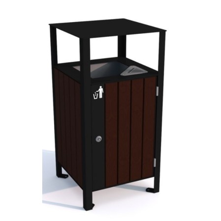 Kosz Promyk I z daszkiem+ popielnica kreuj swój biznes z Wyposażenie sklepów i instytucji  - Kreuj swój biznes z 4store.pl