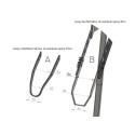 Wieszak na rower Flex-2 - rysunek techniczny z wymiarami uchwytów A i B