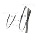 Wieszak na rower Flex-3 - rysunek techniczny z wymiarami uchwytów A i B