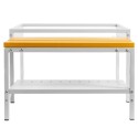 Podstawa z ławeczką WPC i półką na buty Mega-M 80 cm - widok z przodu