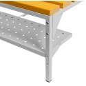 Ławeczka z półką na buty Mega-M 80x80x43 cm - narożnik z perforowaną półką i nogą