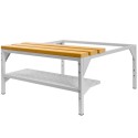 Podstawa z ławeczką WPC pod szafkę BHP wraz z półką na buty Mega-M 80x80x43 cm skręcana