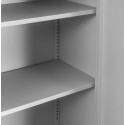 Szafa biurowa metalowa Mega-M 90x40x185 cm - wnętrze z regulowanymi półkami