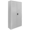 Szafa biurowa metalowa Mega-M 90x40x185 cm - widok z przodu pod kątem, zamknięte drzwi