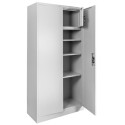 Szafa metalowa na dokumenty Mega-M 90x40x185 cm - otwarte drzwi, półki i skarbczyk wewnątrz