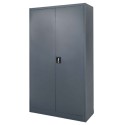 Szafa biurowa metalowa na dokumenty Mega-M pełne drzwi S-100 cm G-40 cm H-185 cm grafitowa