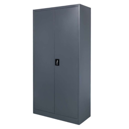 Szafa biurowa metalowa na dokumenty Mega-M pełne drzwi S-90 cm G-40 cm H-185 cm grafitowa kreuj swój biznes z Wyposażenie sklepów i instytucji  - Kreuj swój biznes z 4store.pl