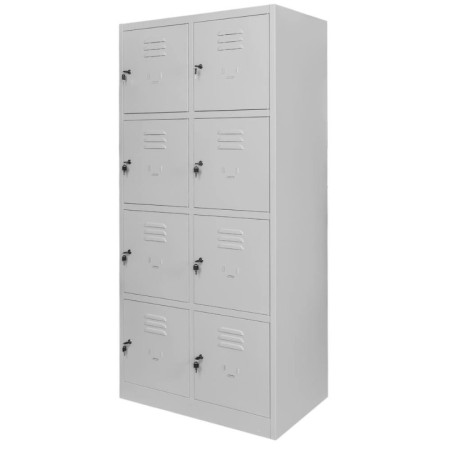 Szafka skrytkowa BHP Mega-M 8 skrytek 80x50x180 cm szara kreuj swój biznes z Wyposażenie sklepów i instytucji  - Kreuj swój biznes z 4store.pl