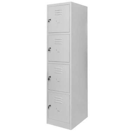 Szafka skrytkowa BHP Mega-M 4 skrytki 40x50x180 cm szara kreuj swój biznes z Wyposażenie sklepów i instytucji  - Kreuj swój biznes z 4store.pl