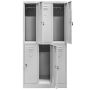 Szafka skrytkowa BHP Mega-M 6 skrytek S-90x50x180 cm szara kreuj swój biznes z Wyposażenie sklepów i instytucji  - Kreuj swój biznes z 4store.pl
