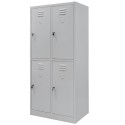 Szafka skrytkowa BHP Mega-M 4 skrytki 80x50x180 cm szara